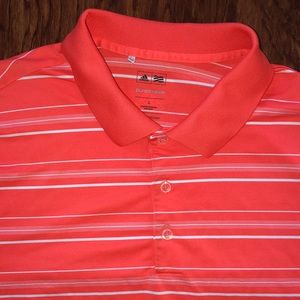 Adidas mens orange polo shirt. Large